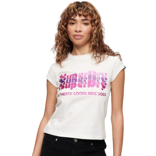 SUPERDRY ŽENSKA MAJICA BIJELA