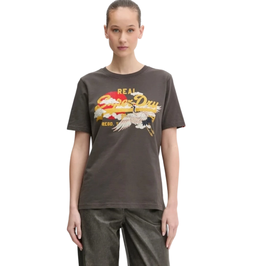 SUPERDRY ŽENSKA MAJICA CRNA