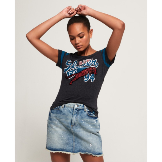 SUPERDRY ŽENSKA MAJICA PLAVA