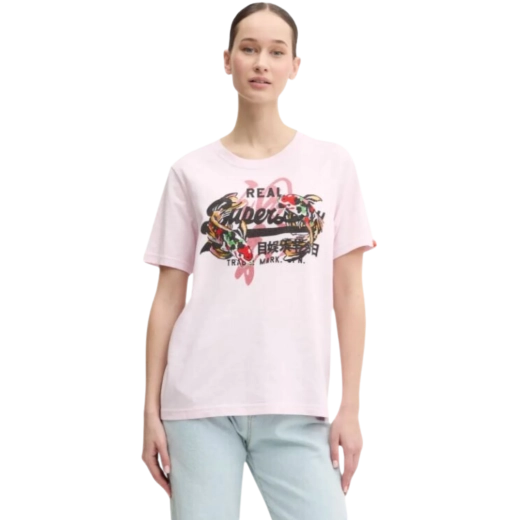 SUPERDRY ŽENSKA MAJICA ROZA