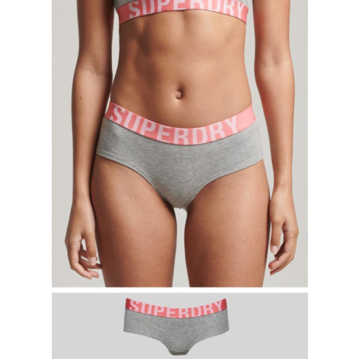 SUPERDRY ŽENSKI BIKINI SIVA/CRVENA