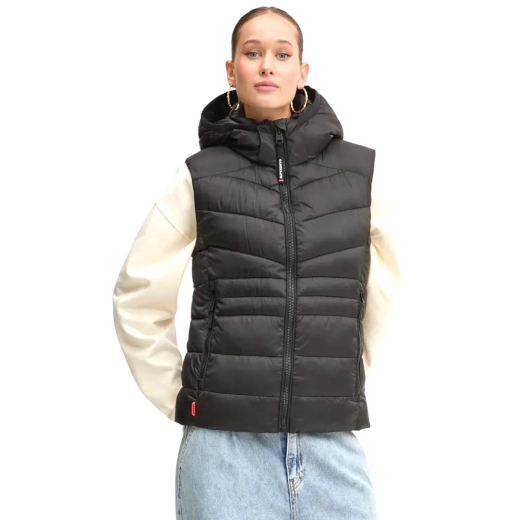 SUPERDRY ŽENSKI PRSLUK CRNA