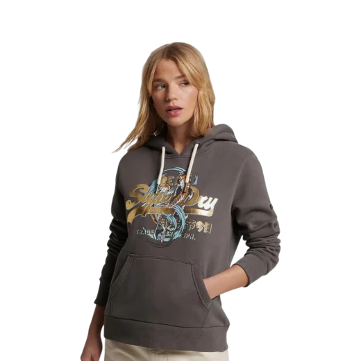 SUPERDRY ŽENSKA DUKSERICA SIVA