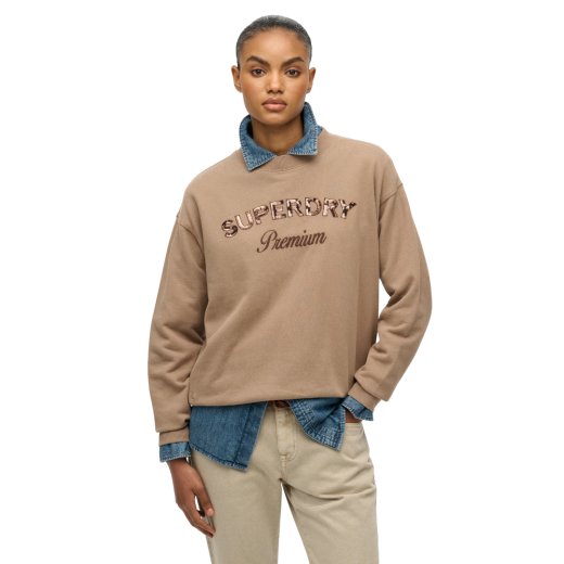 SUPERDRY ŽENSKA DUKSERICA SMEĐA