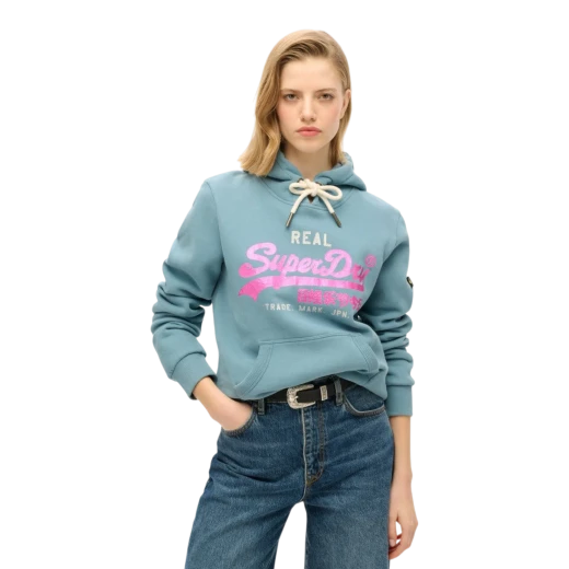 SUPERDRY ŽENSKA DUKSERICA PLAVA
