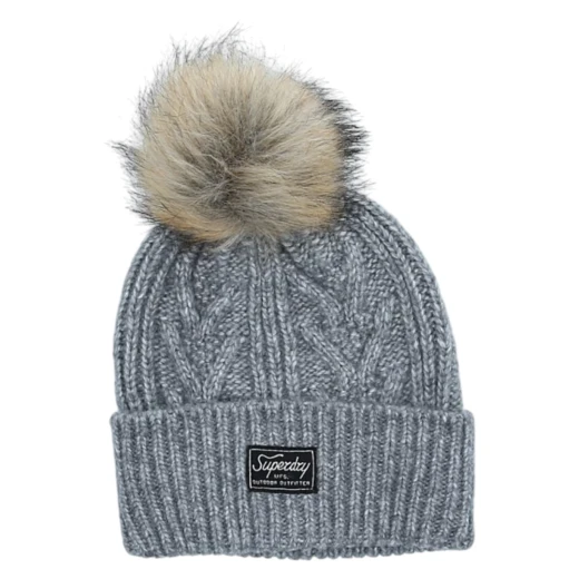 SUPERDRY ŽENSKA KAPA SIVA