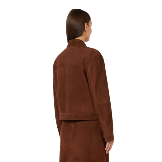 MAX MARA STUDIO ŽENSKA KOŽNA JAKNA SMEĐA 47232