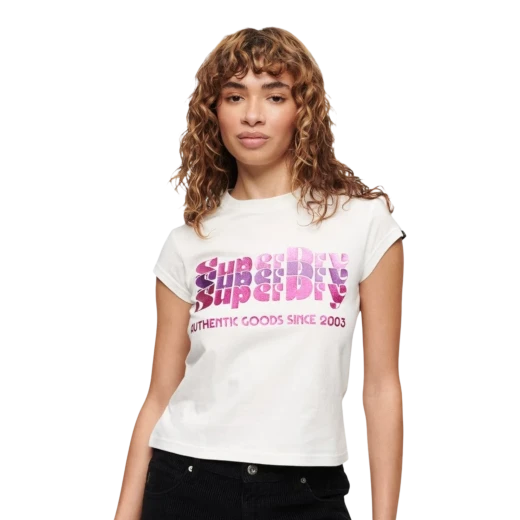 SUPERDRY ŽENSKA MAJICA BIJELA