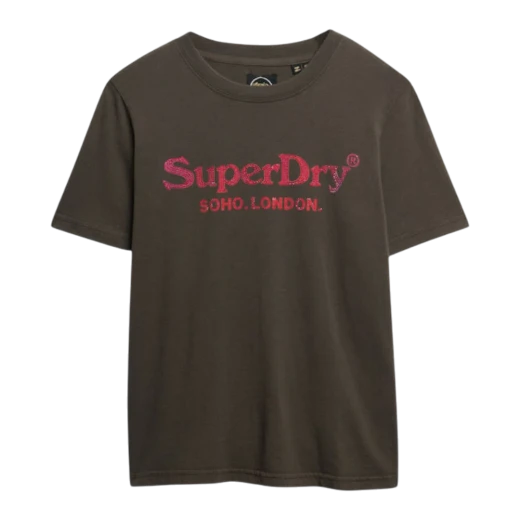 SUPERDRY ŽENSKA MAJICA CRNA