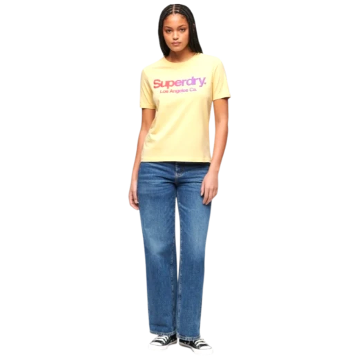 SUPERDRY ŽENSKA MAJICA ŽUTA 31540