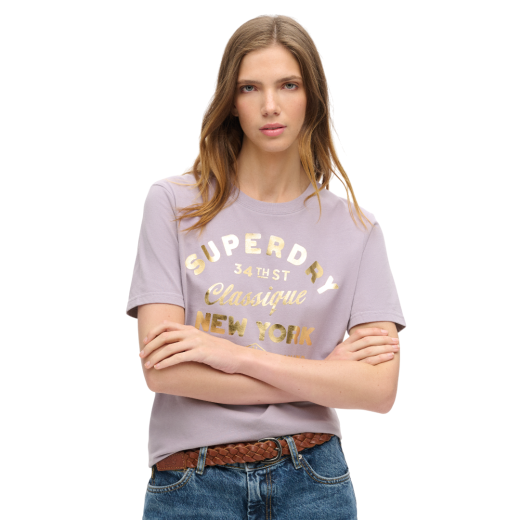 SUPERDRY ŽENSKA MAJICA LJUBIČASTA