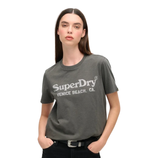 SUPERDRY ŽENSKA MAJICA CRNA