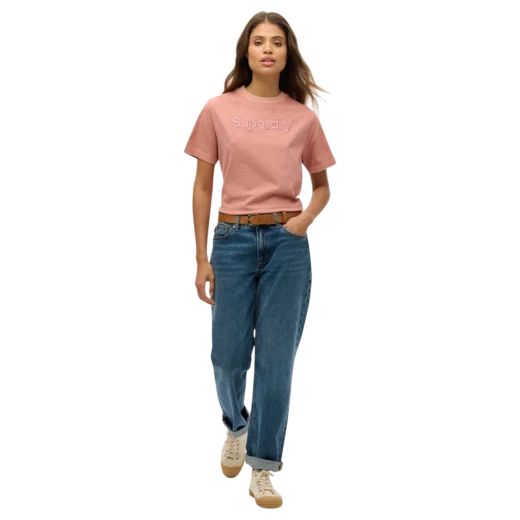 SUPERDRY ŽENSKA MAJICA ROZA 47654