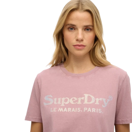 SUPERDRY ŽENSKA MAJICA LJUBIČASTA 47656