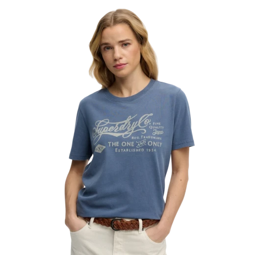 SUPERDRY ŽENSKA MAJICA PLAVA