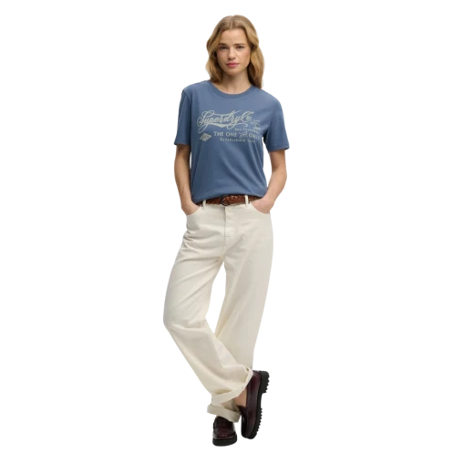 SUPERDRY ŽENSKA MAJICA PLAVA 47807