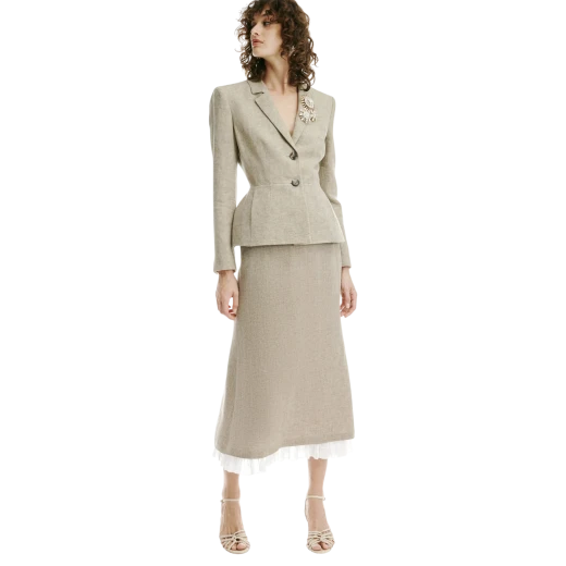 Luisa Spagnoli ŽENSKA SUKNJA BEŽ 50049