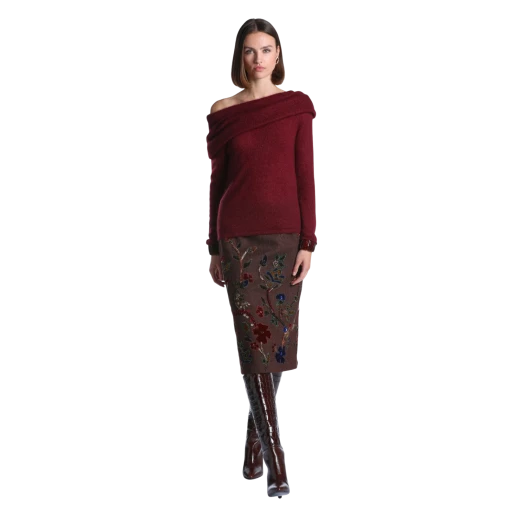 Luisa Spagnoli ŽENSKA SUKNJA BORDO 54126