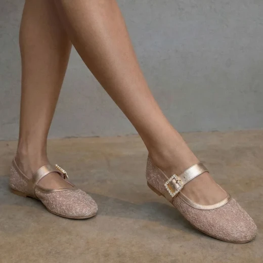 PRETTY BALLERINAS ŽENSKE BALETANKE ZLATNA 49923