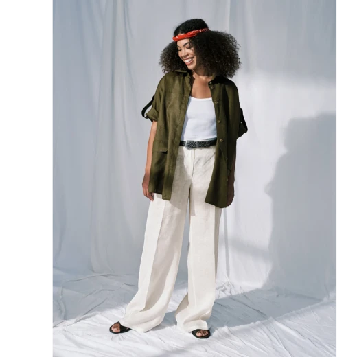 MARINA RINALDI ŽENSKE HLAČE BEŽ 48094