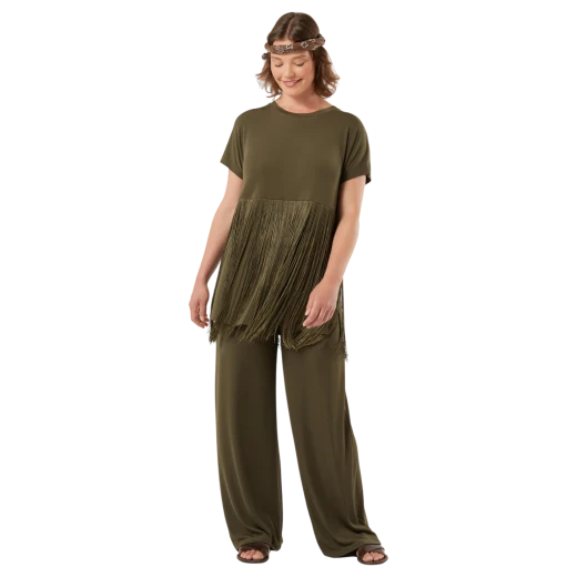 MARINA RINALDI ŽENSKE HLAČE MASLINASTA 48113