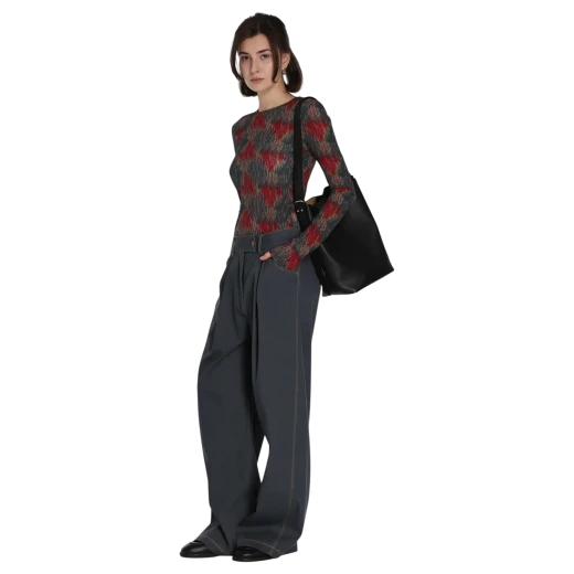 MM by Max Mara ŽENSKE HLAČE SIVA 48216