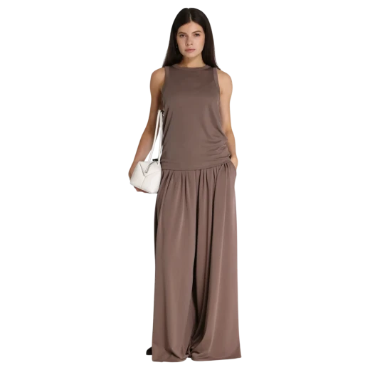 MM by Max Mara ŽENSKE HLAČE SMEĐA 50408