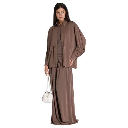 MM by Max Mara ŽENSKE HLAČE SMEĐA 50408