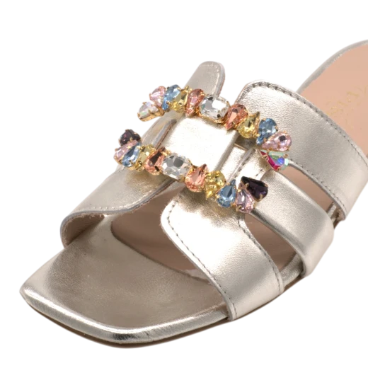 GIANLUCA PISATI ŽENSKE PAPUČE SREBRENA 49945