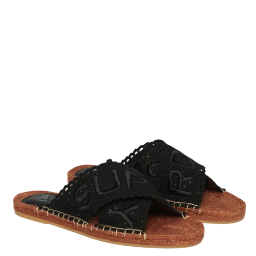 SUPERDRY ŽENSKE PAPUČE CRNA