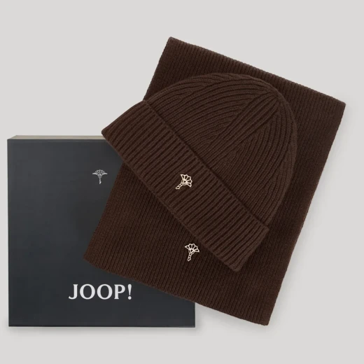 JOOP! ŽENSKI SET ŠAL+KAPA SMEĐA